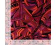 Rayon Spun Satin Print - Graphic Retro, Dark Red