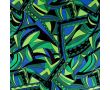 Rayon Spun Satin Print - Graphic Retro, Royal