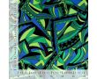 Rayon Spun Satin Print - Graphic Retro, Royal