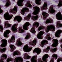 Rayon Spun Satin Print - Circles & Strokes, Lilac