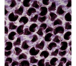 Rayon Spun Satin Print - Circles & Strokes, Lilac
