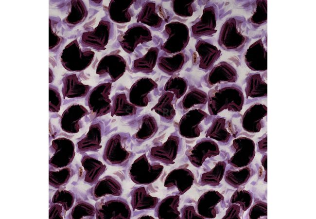 Rayon Spun Satin Print - Circles & Strokes, Lilac