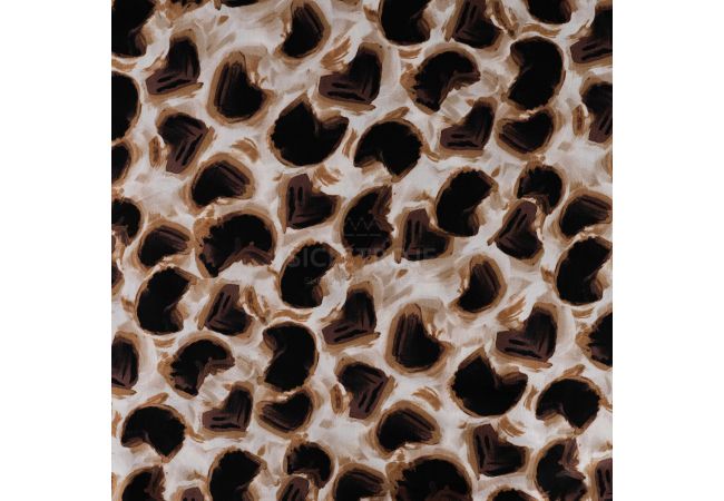 Rayon Spun Satin Print - Circles & Strokes, Sand