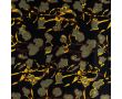 Rayon Spun Satin Print - Flowers, Khaki