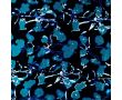 Rayon Spun Satin Print - Flowers, Light Petrol