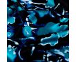 Rayon Spun Satin Print - Flowers, Light Petrol