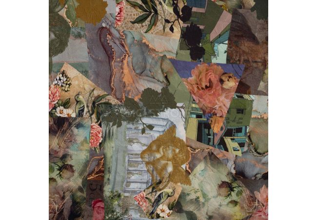 Viscose Jacquard Digi Print - Flowers, Birds, Angels, Multicolor