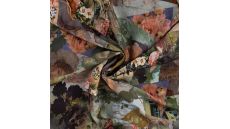 Viscose Jacquard Digi Print - Flowers, Birds, Angels, Multicolor