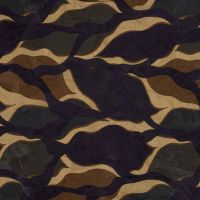 Viscose Jacquard Digi Print - Abstract Leaves, Dark Brown