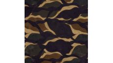 Viscose Jacquard Digi Print - Abstract Leaves, Dark Brown