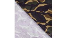 Viscose Jacquard Digi Print - Abstract Leaves, Dark Brown
