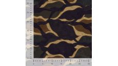 Viscose Jacquard Digi Print - Abstract Leaves, Dark Brown