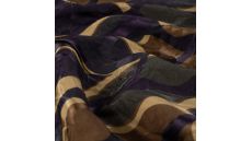 Viscose Jacquard Digi Print - Abstract Leaves, Dark Brown