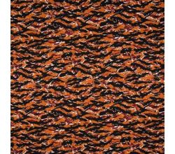 Viscose Twill Print - Waves, Pumpkin
