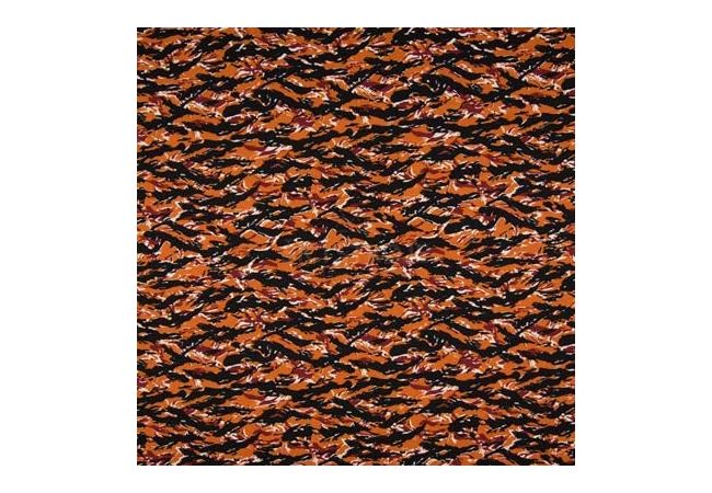 Viscose Twill Print - Waves, Pumpkin