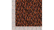 Viscose Twill Print - Waves, Pumpkin