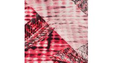 Viscose Chally - Leaves, Red