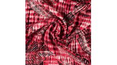 Viscose Chally - Leaves, Red