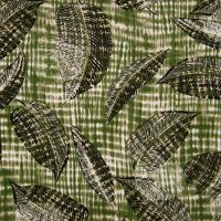 Viscose Chally - Leaves, Khaki