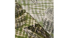 Viscose Chally - Leaves, Khaki