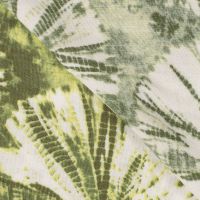 Viscose/Linen Look Print - Tie Dye, Green