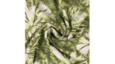 Viscose/Linen Look Print - Tie Dye, Green
