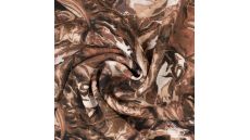 Viscose Crincle - Blurry Paint, Sand