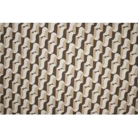 Viscose Twill Print - Graphic Wave, Sand