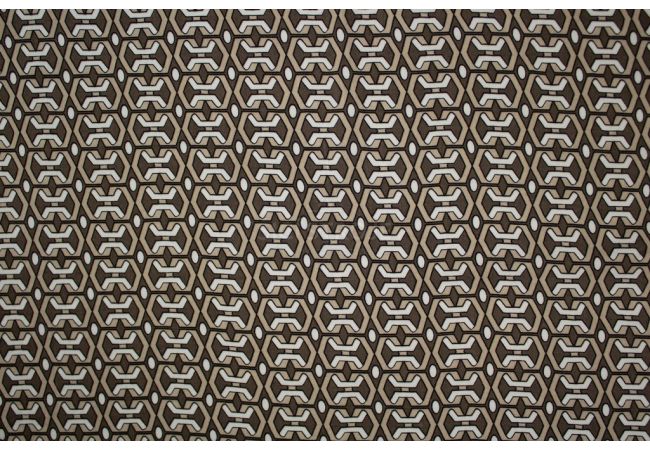 Viscose Twill Print - Small Graphic, Sand
