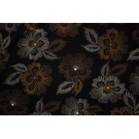 Viscose/Sp Jersey Print - Flowers, Brown