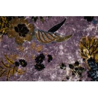 Velours Print - Flowers, Mauve