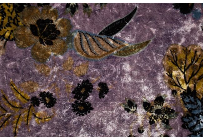 Velours Print - Flowers, Mauve