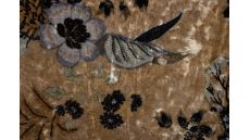 Velours Print - Flowers, Camel