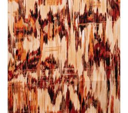 Cotton/Sp Sateen Print - Brush Stripe, Caramel