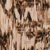 Cotton/Sp Sateen Print - Brush Stripe, Dark Brown