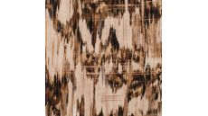 Cotton/Sp Sateen Print - Brush Stripe, Dark Brown