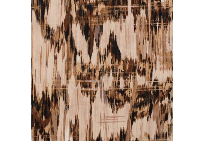 Cotton/Sp Sateen Print - Brush Stripe, Dark Brown