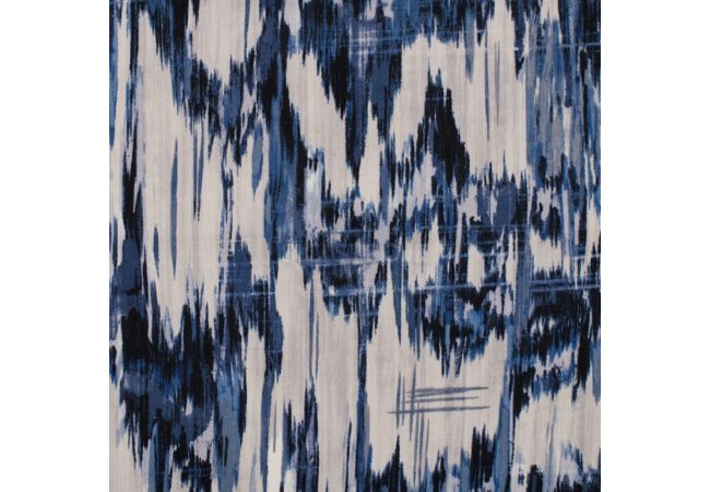 Cotton/Sp Sateen Print - Brush Stripe, Denim