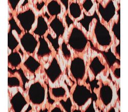 Cotton/Sp Sateen Print - Shapes, Peach