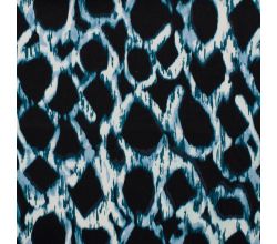 Cotton/Sp Sateen Print - Shapes, Turquoise