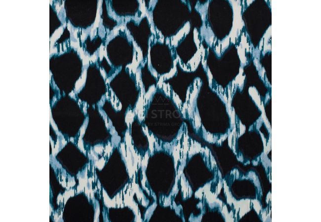 Cotton/Sp Sateen Print - Shapes, Turquoise