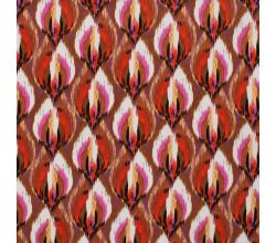 Cotton/Sp Sateen Print - Ikat, Caramel