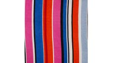 Poly Satin Print - Stripes, Fuchsia