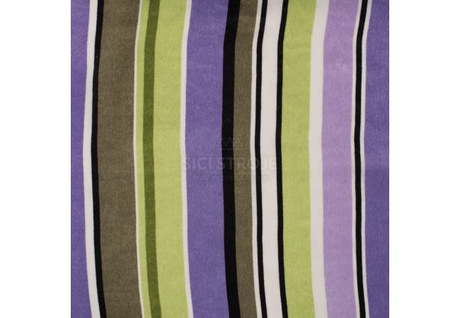 Poly Satin Print - Stripes, Dusty Lilac