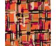 Poly Satin Print - Squares, Orange