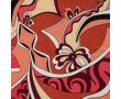 Poly Satin Print - Flower, Caramel