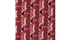 Viscose Chally - Graphic, Wine Red