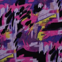 Viscose/Sp Jersey Print - Paint Stripes, Purple