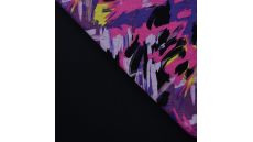 Viscose/Sp Jersey Print - Paint Stripes, Purple