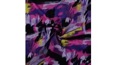 Viscose/Sp Jersey Print - Paint Stripes, Purple